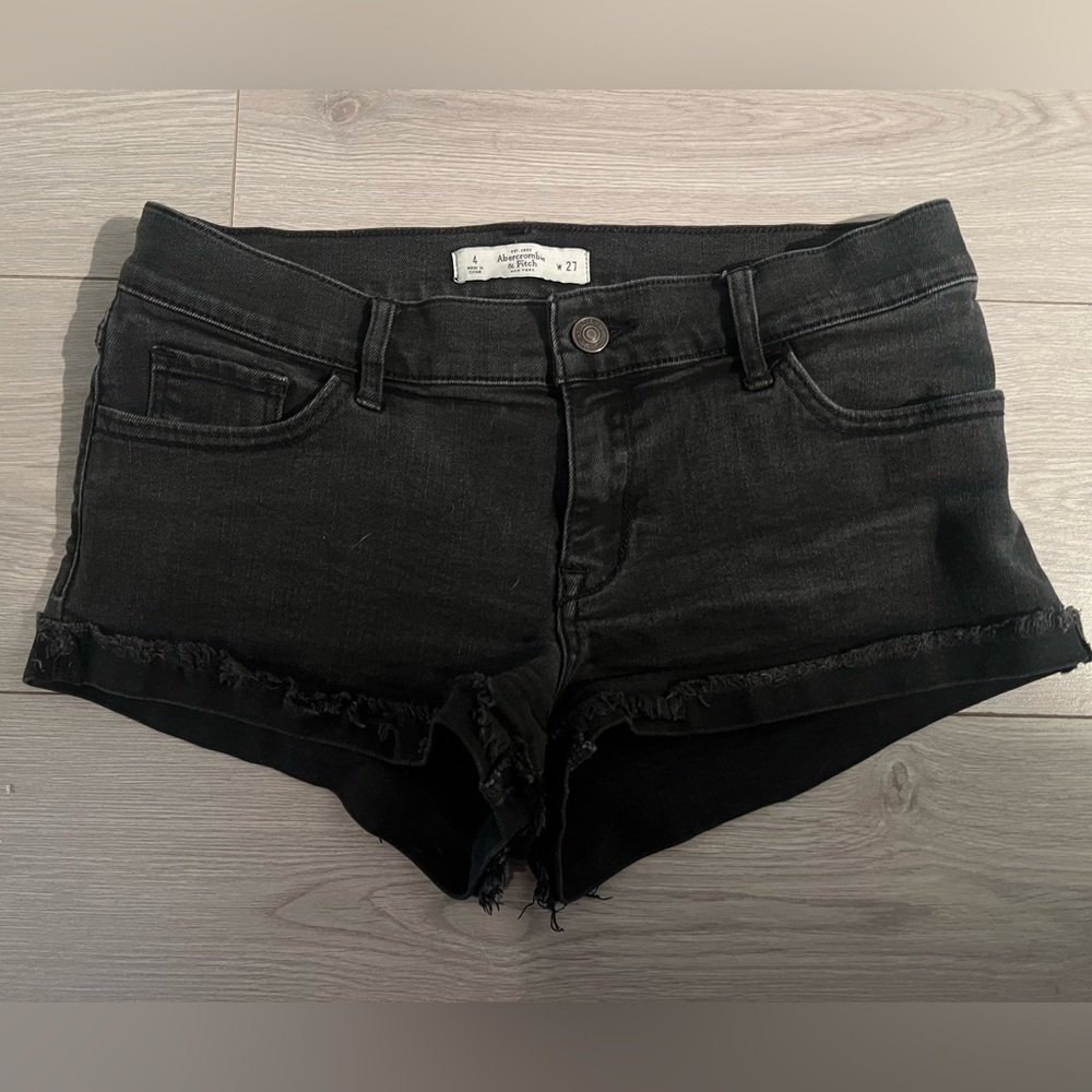 Abercrombie & Fitch Black Jean Shorts